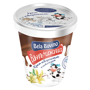 Крем творожный Bela Bovino двухслойный Ваниль и шоколад (135г)