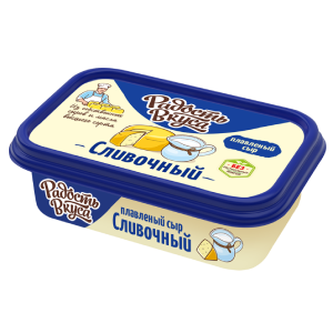 Плавленый сыр Сливочный TM Радость вкуса (ванночка, 180г)