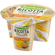 Сыр мягкий Рикотта с нап. маного-маракуйя TM Bonfesto (100+25г)
