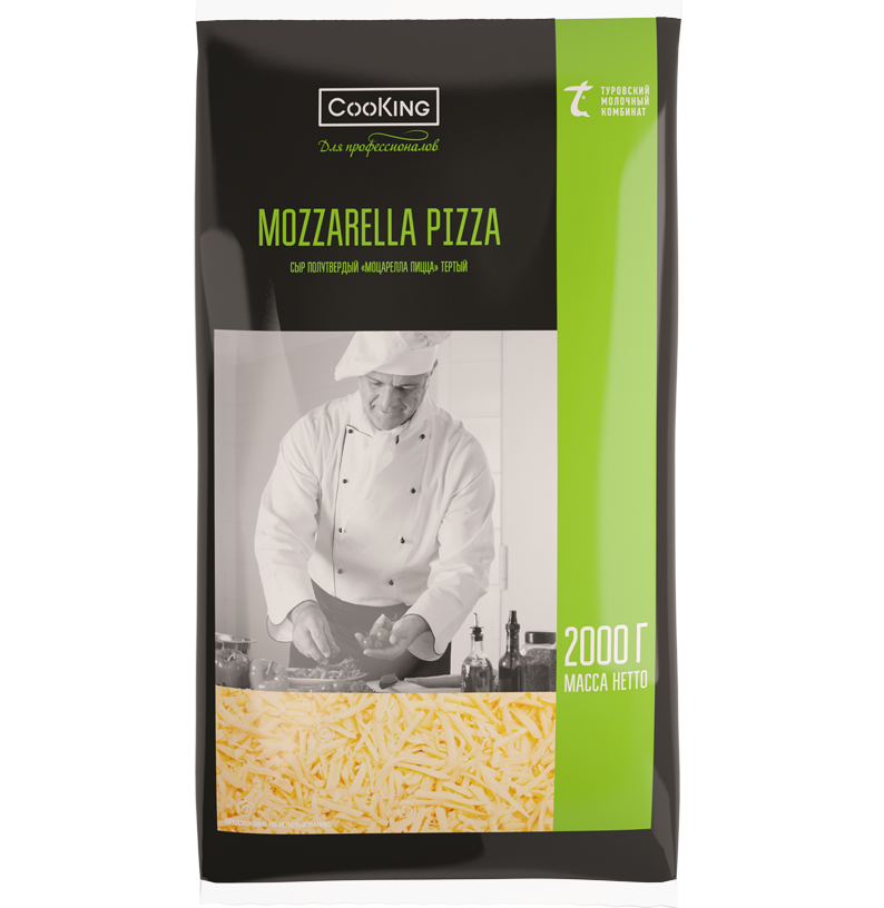 Сыр Моцарелла Пицца ТМ CooKing тертый 40% (2кг)
