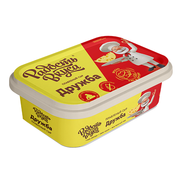 Плавленый сыр Дружба 30% TM Радость вкуса (ванночка, 180г)