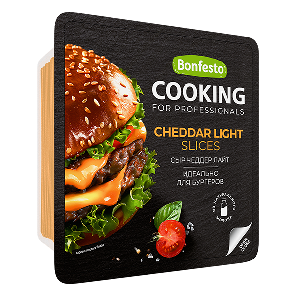 Сыр Чеддер лайт Cooking (слайс, 600г)