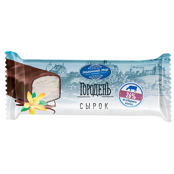 Сырок творожный глазированный с ароматом ванили, ТМ ГороденЪ  (40 г)