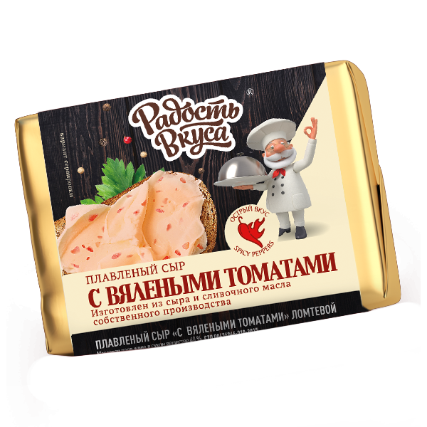 Плавленый сыр "С вялеными томатами" TM Радость вкуса (фольга, 90г)