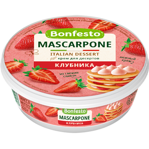 Сыр мягкий Маскарпоне Клубника TM Bonfesto (220г)