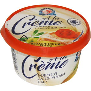 Мягкий сливочный сыр A La Creme итальянский микс TM Млекара Шабац (150г)