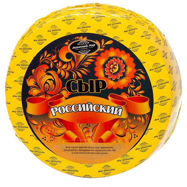 Сыр "Российский Новый" экстра, 50% (круг)