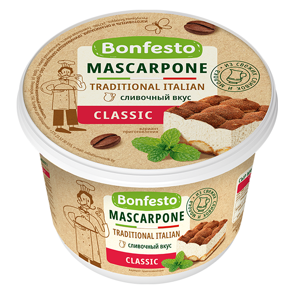 Сыр мягкий Маскарпоне TM Bonfesto (500г)