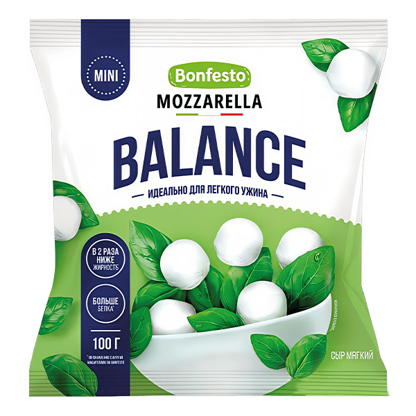 Сыр Моцарелла мягкий MINI BALANCE 100г (MINI)