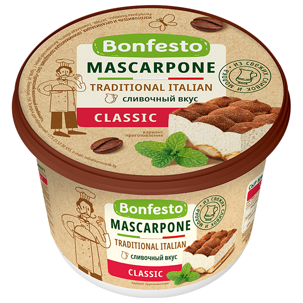 Сыр мягкий Маскарпоне TM Bonfesto (500г)