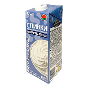 Сливки питьевые стерилизованные, 33%, ТМ Молочный мир (980 мл)