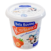 Крем творожный взбитый Bela Bovino Клубника,3% (110г)